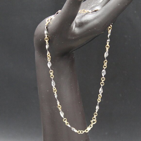 14K Multitone Bracelet Anklet - Picture 1 of 8